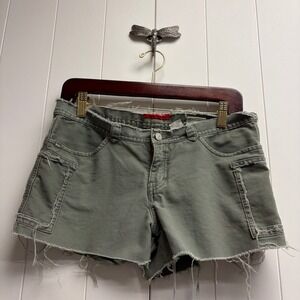 Union Bay Y2K Cargo Cut Off Micro Mini Shorts Womens Size 9 Indie Sleaze Grunge